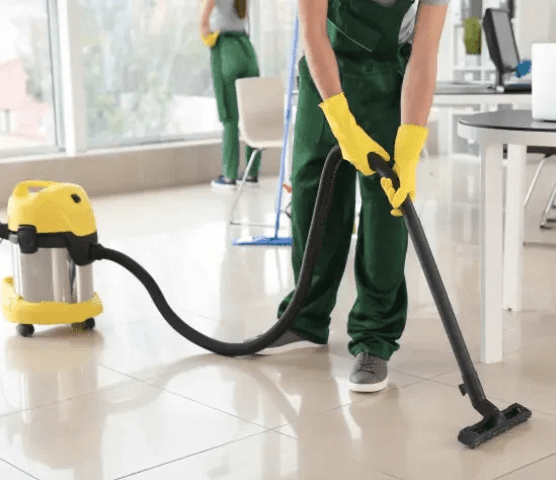 cleaning with vacuum cleaner